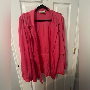 Plus size pink cardigan